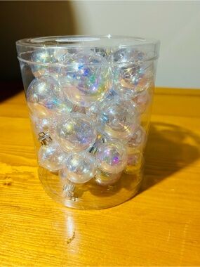 Ashland Iridescent Clear Mini Ornament Balls